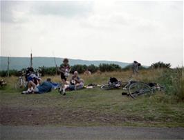 Lunch on North Hill, Minehead.  Naturism spreads to Torbay CTC (someone had their shirt off).  Frank: "Absolutely disgusting!  It wouldn't have happened in my day!"