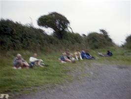 Lunch by the road on the approach to Noss Mayo