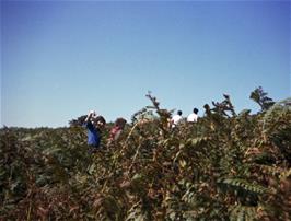 Robert said he knew where “The Rock” was, so we trekked up through the undergrowth.