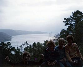 Mark, Carl, Antony and Colin Downie at Salcombe youth hostel