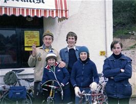 Don, Carl, Michael, Mark and John outside The Ship Inn, Cockwood