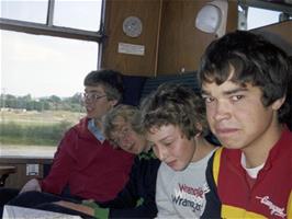 Philip, Antony, Carl and Colin on the train to Abergavenny