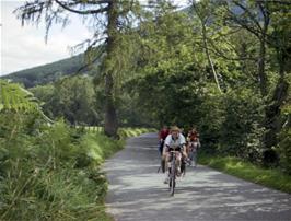 Carl leading the pack on the approach to Llanthony in the Black Mountains