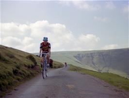 Colin begins the great descent from Gospel Pass to Hay-on-Wye