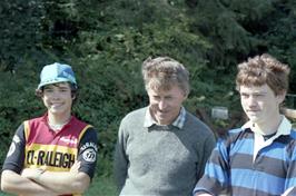 Colin Downie, Don Hassell and John Pope at the lunch spot, not far from Noss Mayo