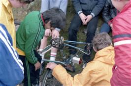 Repairing Richard's puncture near Holne