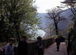 Nigel, John and Mark ready to walk down Clovelly's cobbled street