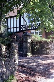 An impressive entrance to a house at Loxhore Cott