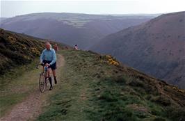 Colin Brierly, our adventurous tour leader, on the coast path to Woody Bay