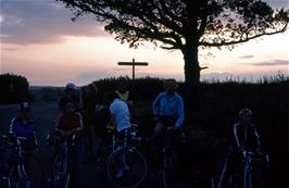 Glenn Powling, Mark Moreton, Dave Eyres, Sue Shepley, Colin Brierly and others at Bramble Oak Cross, Denbury