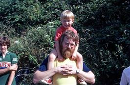 Dave Eyre, the Marldon Postmaster, with his son Richard