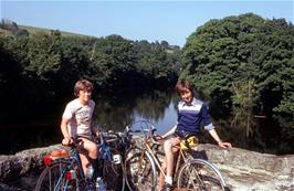 Simon Haly and Nigel Wilson soaking up the tranquility at Staverton Bridge