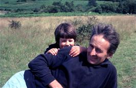 Tim Reep with son Alexander at Fernworthy Reservoir