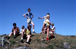 Darre, Samantha, Dave Eyre, John Stuart, Richard, Matthew, Rob and someone unknown, on Ugborough Beacon