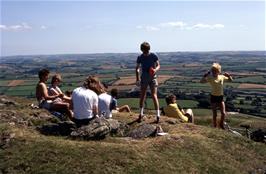 A fabulous lunch spot on a fabulous day - on Ugborough Beacon.  It's not surprising that Matthew looks so happy.