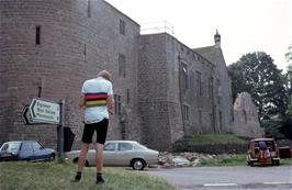 Kevin outside St Briavels Castle youth hostel, just before our big BBC film moment