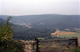 View back down the Wye Valley towards Llandogo, from Cinder Hill, St Briavels