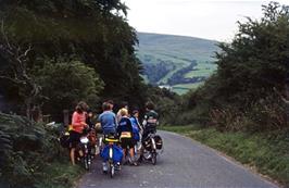 The group near Maeswalter, looking towards Pant-y-Ffordd, Heol Senni