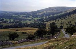 Starting the climb of Bryn Melyn from the Senni valley