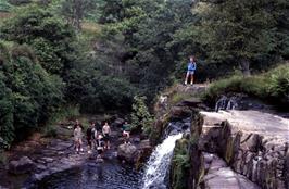 The Afon Llia waterfall, on the way down the hill towards the hostel - a fabulous introduction to the Waterfall Country around Ystradfellte