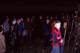 Matthew and Richard take their places in the front row for the Bonfire Spectacular