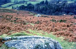 If you want to find the Coffin Stone for yourself, this photo, looking down Dartmeet Hill, may be helpful