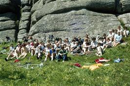 Group photo at Blackingstone Rock (Photo: Jean Brierly)