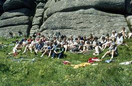 Group photo at Blackingstone Rock (Photo: Jean Brierly)