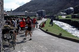 Preparing to leave Boscastle after morning coffee