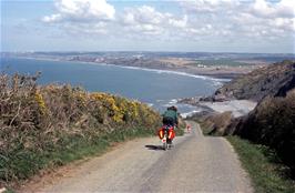 Jackie Lofty on the road to Millook