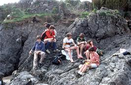 Our lunch spot at Lannacombe Beach