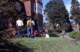 The front terrace at Maypool youth hostel