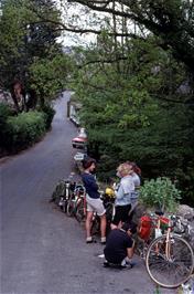 Frances, Matthew, Kim and Richard helping Michael with marshalling at Rudge Hill, Lustleigh