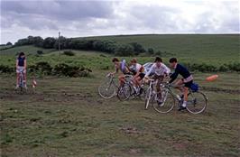 Kevin and Michael Ward trying to ride with a balloon for Torbay