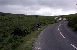 Starting the long climb up Dartmeet Hill from Badger's Holt