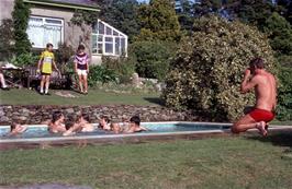 Swimming in Kevin's pool at Silver Birches, Ilsington