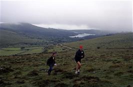 In search of Crazy Well Pool: Andrew Winstanley and Rob Spence near the track from Burrator to Princetown