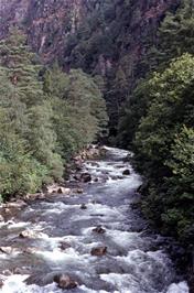 View upstream to the Pass of Aberglaslyn, from Pont Aberglaslyn