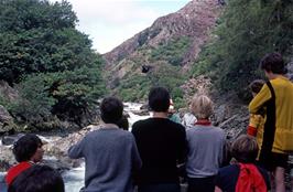 Admiring the Aberglaslyn Pass with its rapids together with tunnel T3 of the old West Highland Railway