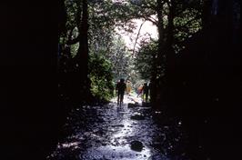 Emerging from the darkness at the northern entrance of the T2 tunnel of the old West Highland Railway