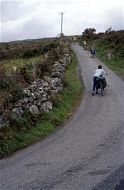 Pushing onwards up the steep climb from Harlech