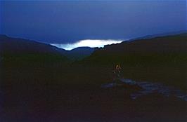 Duncan Scott reaches the top (underexposed after change of film)