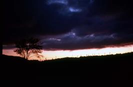 A stunning sunset soon after leaving Dolgellau