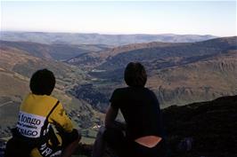 Fabulous views from Craig-Lwydh looking away from Llyn Cau to the Corris valley