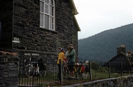 Andrew, Frances and Jackie preparing to leave Corris youth hostel