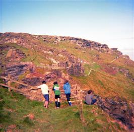 Frances, Mark, Jackie and Mike Ward admire Tintagel Castle (Photo: Kevin Presland)