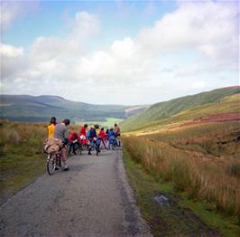 The group ready for a great downhill at Hafodyredwydd