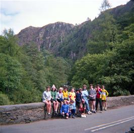 Group photo with Michael at Pont Aberglaslyn (Photo: Kevin Presland)