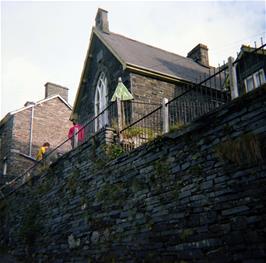 Andrew B and Mark M preparing to leave Corris youth hostel soon after dawn (Photo Kevin Presland)