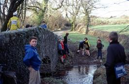 Mark Evans and Mark Hodges watch the regular crew having fun at Gidley Bridge